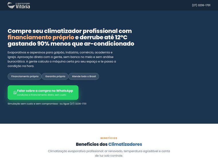 Prévia da página Climatizadores Vitória Venda